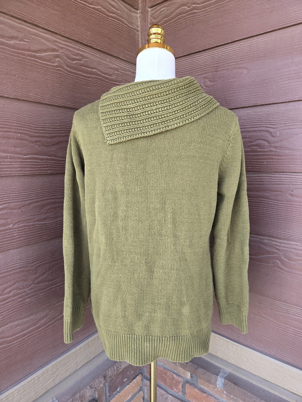 Coldwater Creek Olive Green Knit Sweater Women’s Large - Picture 15 of 16